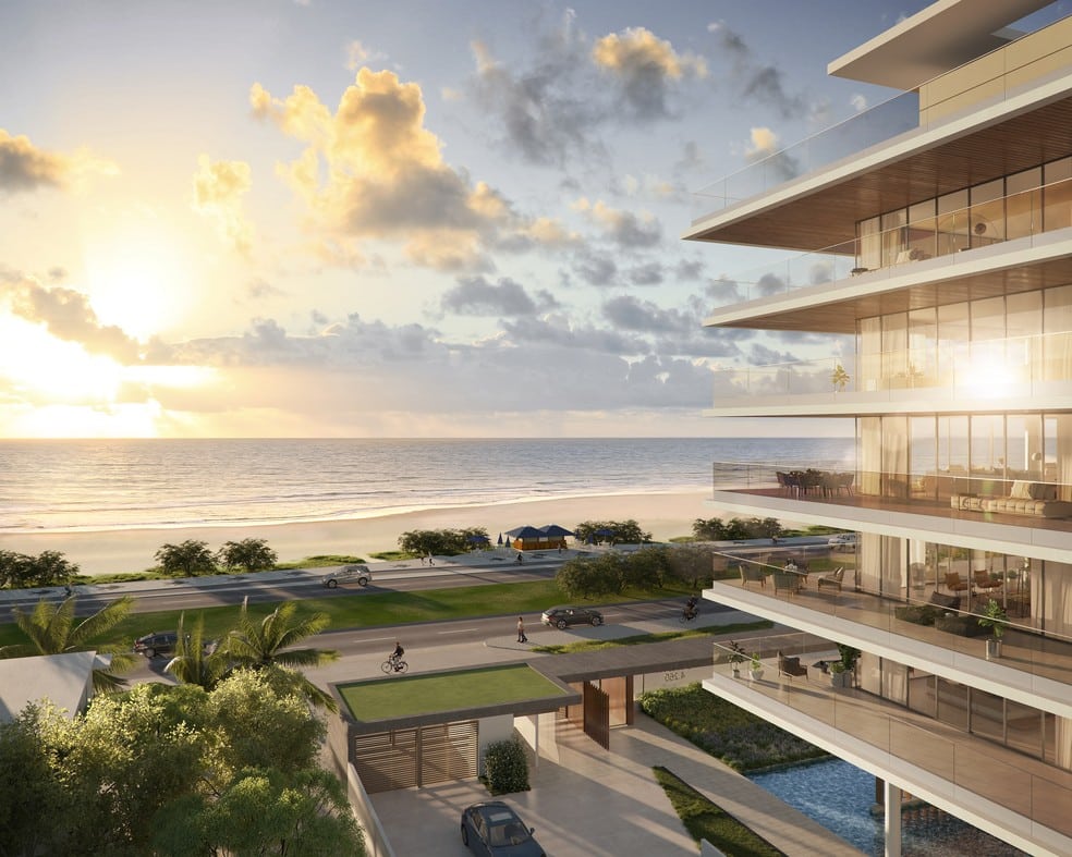 Prédio com 'mansões suspensas' na Barra da Tijuca tem apartamentos de R$ 25 milhões 1 pra c01 fachada vista rev 02 00 Prédio com 'mansões suspensas' na Barra da Tijuca tem apartamentos de R$ 25 milhões