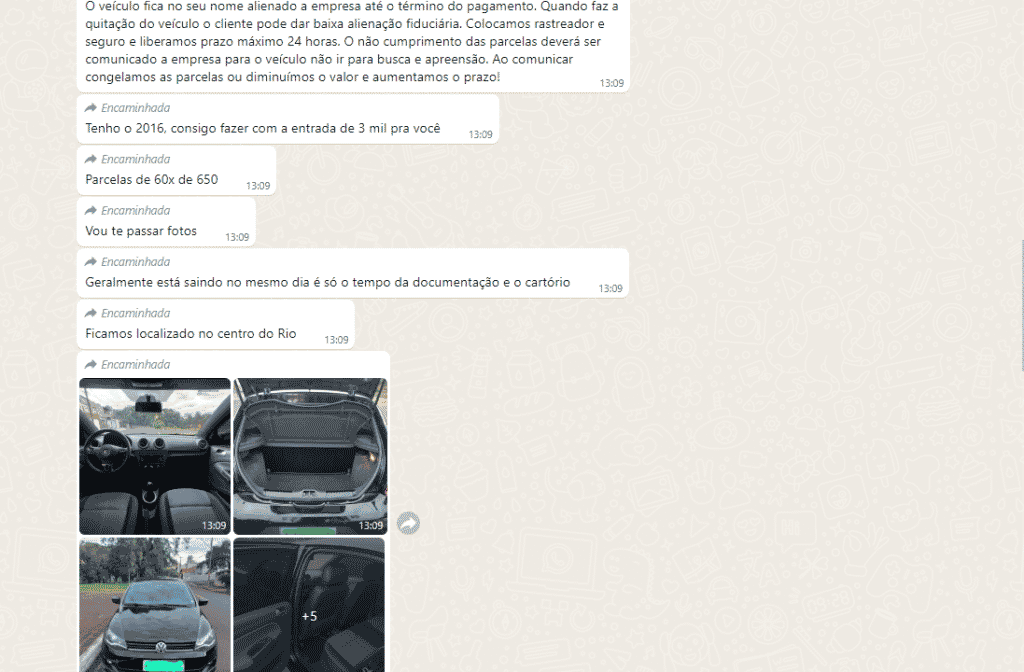 Golpe novo na pista: empresa vende carros pela Internet, mas compradores não recebem nada após o pagamento 5 zap 3 Golpe novo na pista: empresa vende carros pela Internet, mas compradores não recebem nada após o pagamento