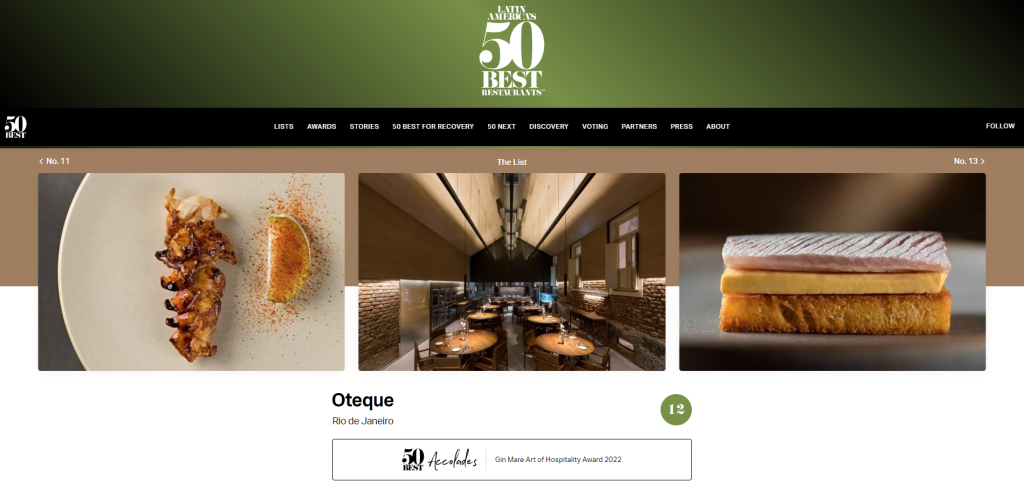 Restaurantes do Rio estão entre os 50 melhores da América Latina 1 oteque Restaurantes do Rio estão entre os 50 melhores da América Latina