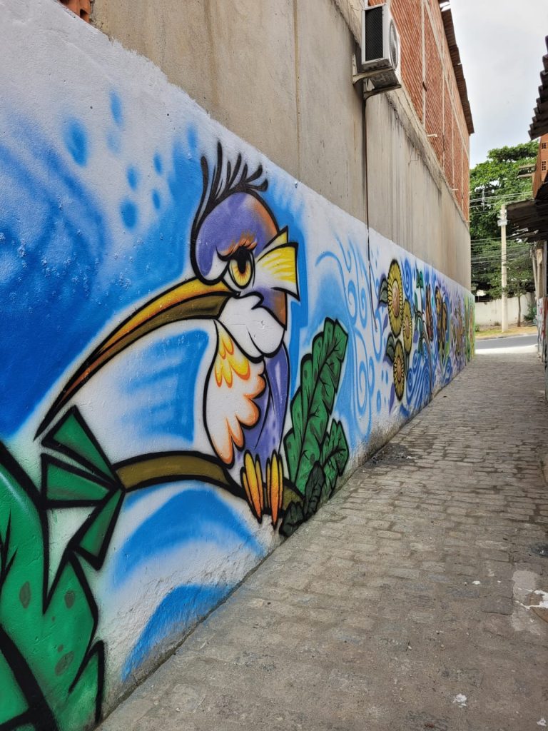 Campo Grande ganha mural de grafite em obra da Rio Águas 2 Mural de grafite pintado no Beco da Avenida Paulo Afonso em Campo Grande 2 Campo Grande ganha mural de grafite em obra da Rio Águas
