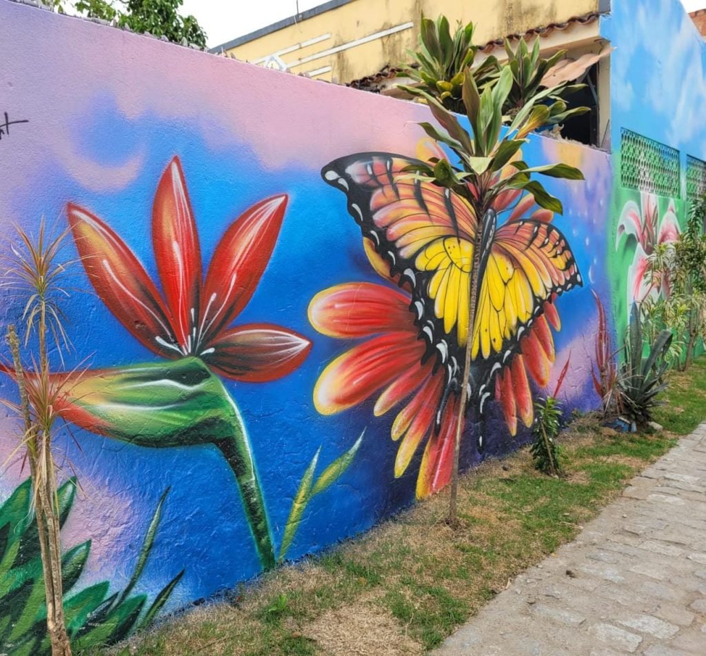 Campo Grande ganha mural de grafite em obra da Rio Águas 3 Mural de grafite pintado no Beco da Avenida Paulo Afonso em Campo Grande 4 Campo Grande ganha mural de grafite em obra da Rio Águas