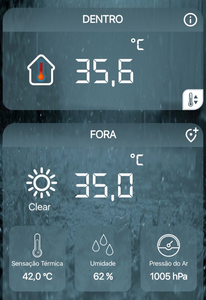 Screenshot 20231117 133402 Room Temperature 1 Sensação térmica dentro de ônibus sem ar-condicionado e com janelas que não abrem passa dos 40 graus