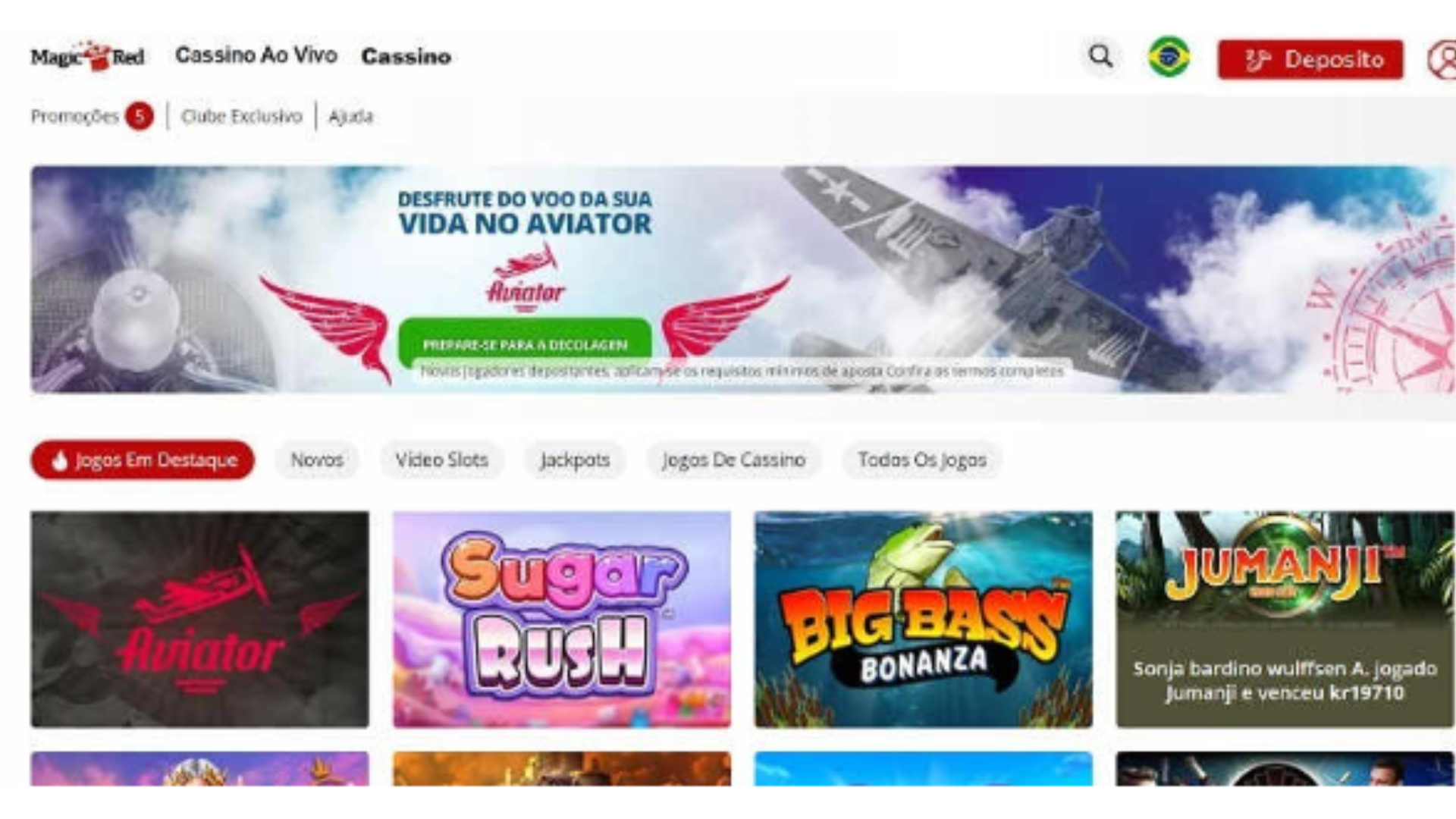 A Plataforma de JOGOS DE CASSINO ONLINE Mais TOP e Mais Confiável!